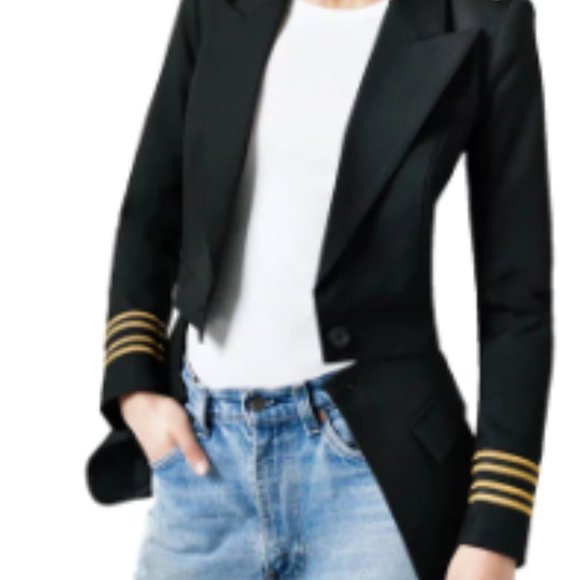 Smythe Hybrid Military Blazer, Size 12, Black - Picture 5 of 8